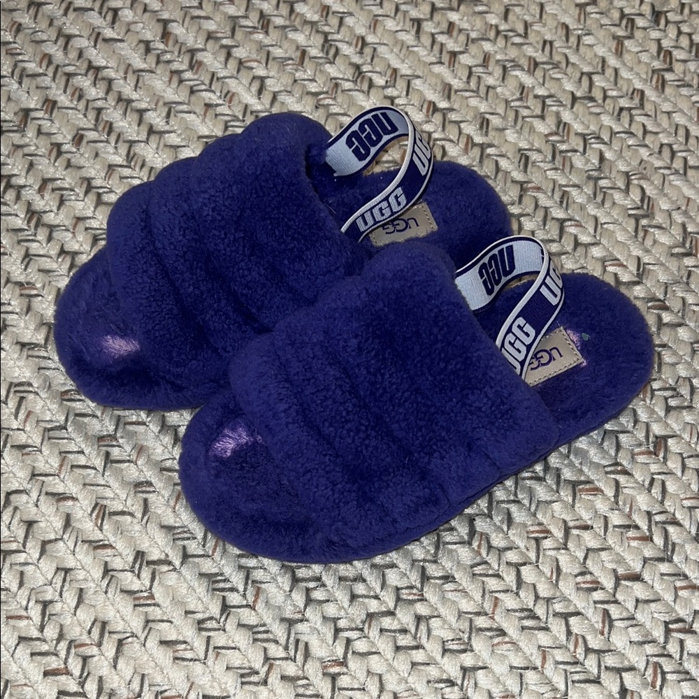 UGG Plush Purple Slippers